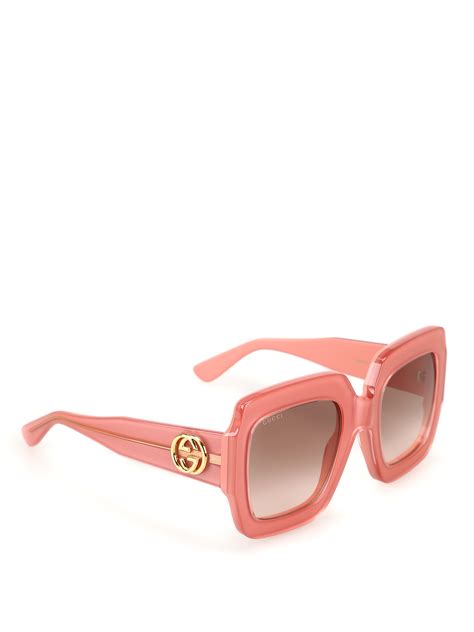 pink gucci sunglasses|pink oversized gucci sunglasses.